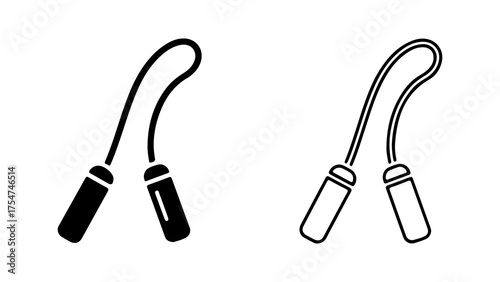 Jump ropes with handles with transparent background