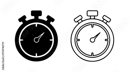 Stopwatch icon with transparent background