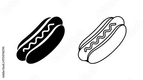Hot dog icon with transparent background
