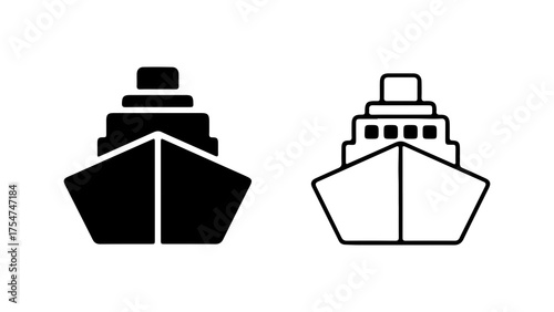 Ship icons with transparent background