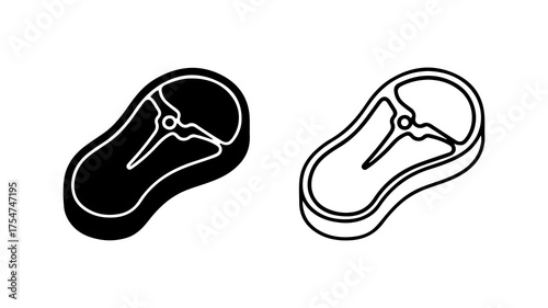 Flip flop footwear with transparent background