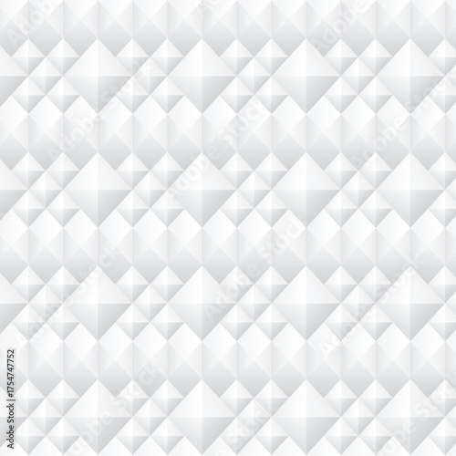 white diamond geometric seamless pattern, black and white vector illustration