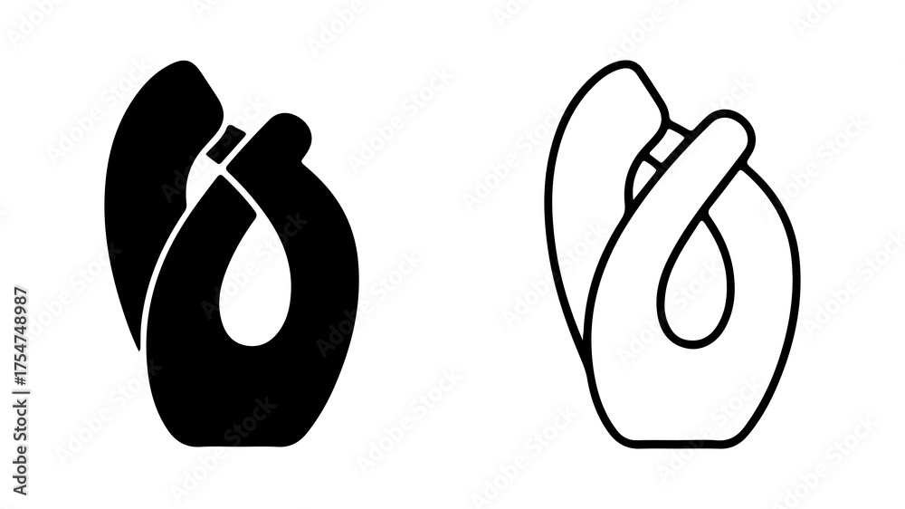 Fototapeta premium Abstract floral emblem with transparent background