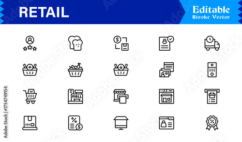 Inventory and Warehouse Line Icon Set Professional and Minimal Vector Collection of Warehouse, Stock, Delivery, Logistics, and Storage Symbols