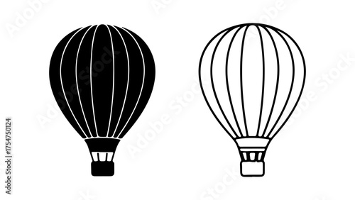 Hot air balloons with transparent background