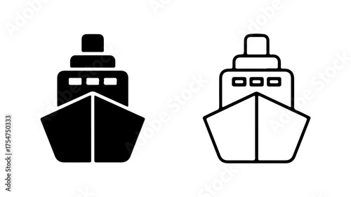 Ship icons with transparent background