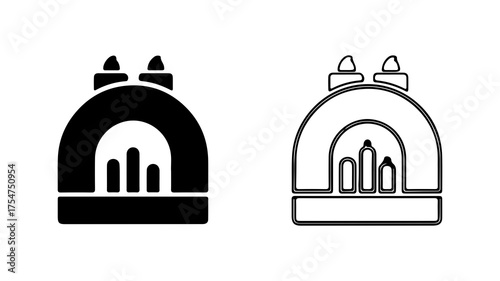 Alarm clock icon with transparent background