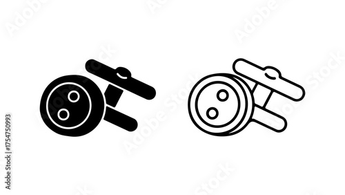 Fishing reel icon with transparent background