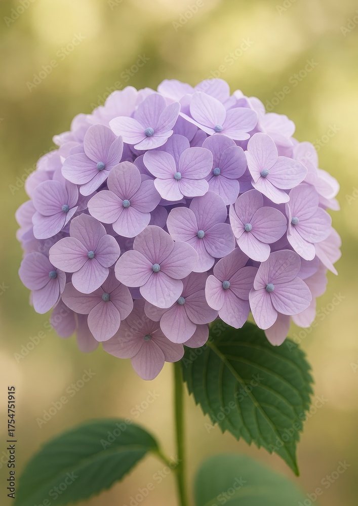 Obraz premium Vibrant purple hydrangea bloom