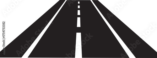 asphalt road with a white background