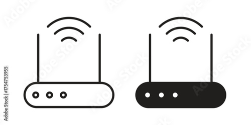 Wifi modem icon in vector. Logotype