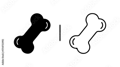 Dog bone icon with transparent background
