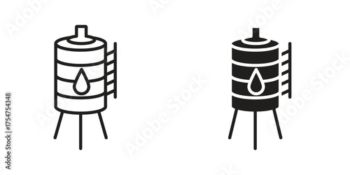 Water tank icon in vector. Logotype