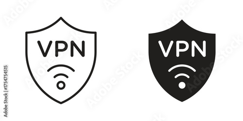 Vpn icon in vector. Logotype