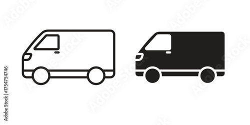 Van icon in vector. Logotype