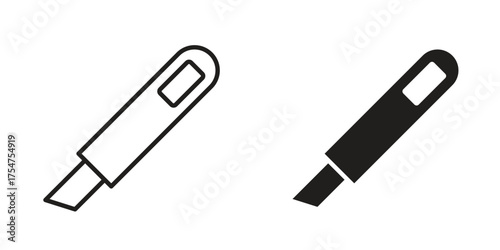 Utility knife icon in vector. Logotype
