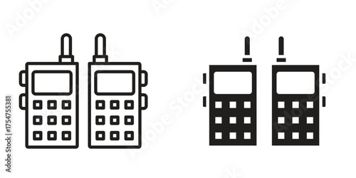 Two way radio icon in vector. Logotype
