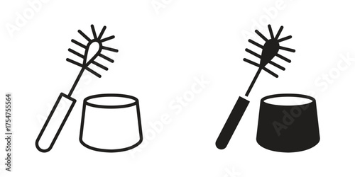 Toilet brush icon in vector. Logotype