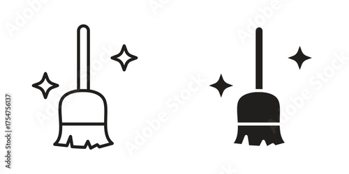 Sweeping icon in vector. Logotype