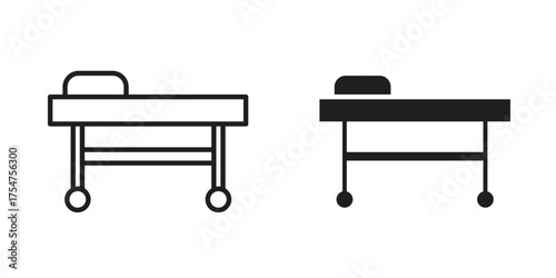 Stretcher icon in vector. Logotype