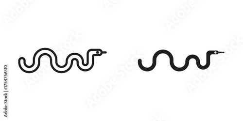 Snake icon in vector. Logotype