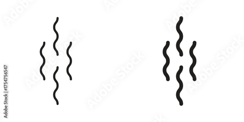 Smoke steam silhouette icon in vector. Logotype