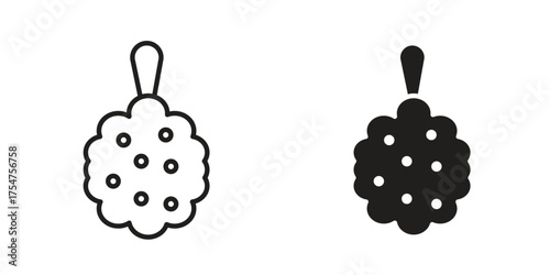 Shower sponge ball icon in vector. Logotype