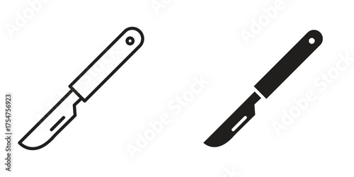 Scalpel icon in vector. Logotype
