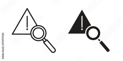 Risk analysis icon in vector. Logotype