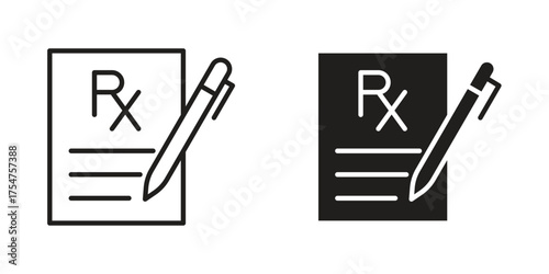 RX icon in vector. Logotype