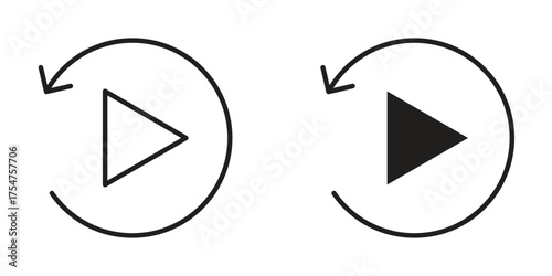 Playback icon in vector. Logotype