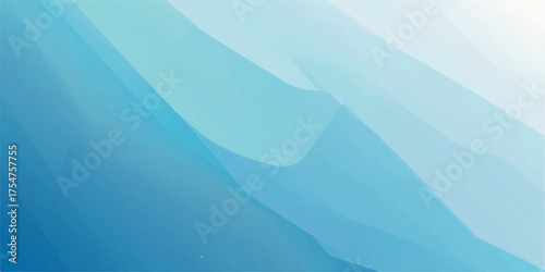 Blue wave vector illustration: an abstract sea or ocean background with smooth curved lines, light color, and dynamic motion