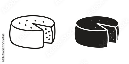 Parmesan icon in vector. Logotype