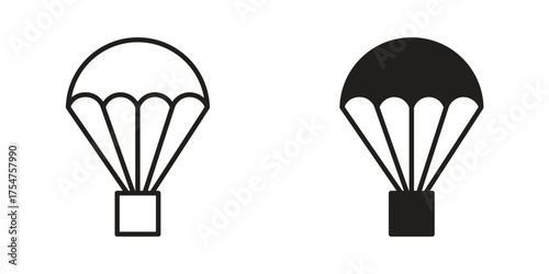 Parachute icon in vector. Logotype