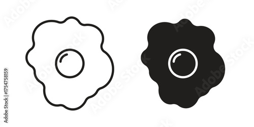 Omelet icon in vector. Logotype