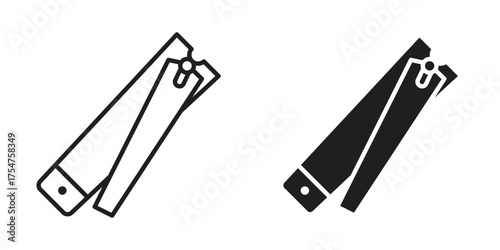 Nail clippers icon in vector. Logotype