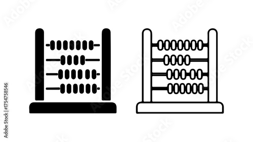 Abacus icons with transparent background