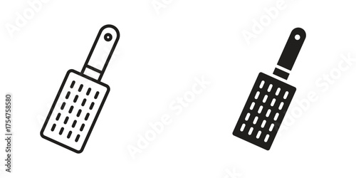 Microplane grater icon in vector. Logotype