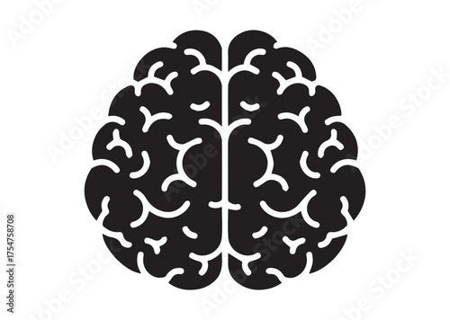 Brain icon, Brain solid vector