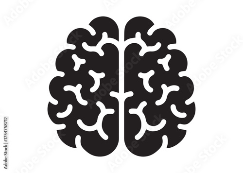 Brain icon, Brain solid vector