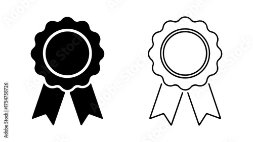 Award ribbon icon with transparent background