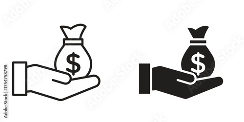 loan icon in vector. Logotype