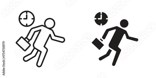 Late icon in vector. Logotype