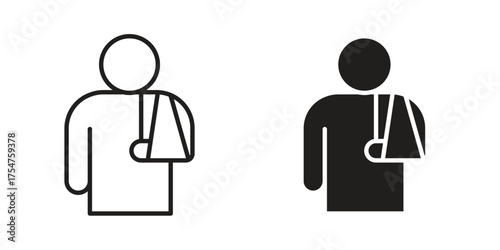 Injury icon in vector. Logotype