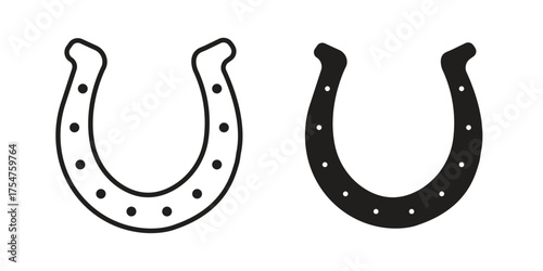 Horseshoe icon in vector. Logotype