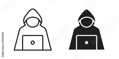 Hacker icon in vector. Logotype