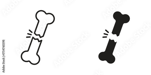 Fracture icon in vector. Logotype