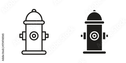 Fire hydrant icon in vector. Logotype