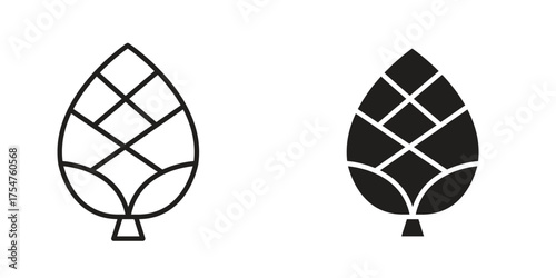 Fir cone icon in vector. Logotype