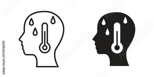 Fever icon in vector. Logotype